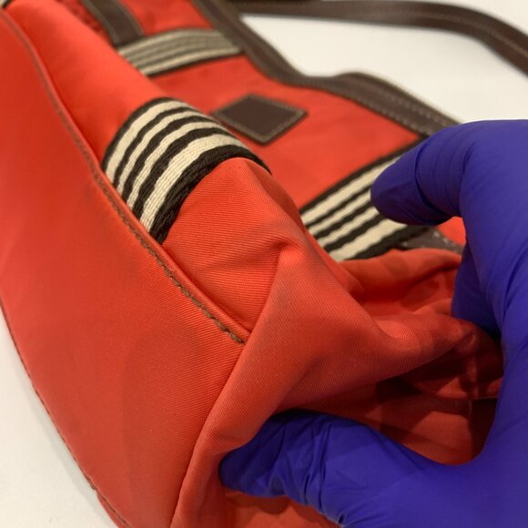 Burberry Red Nylon Shoulder Bag Sku#84298 - Picture 5 of 10